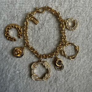Coach Gold Link Charm Bracelet